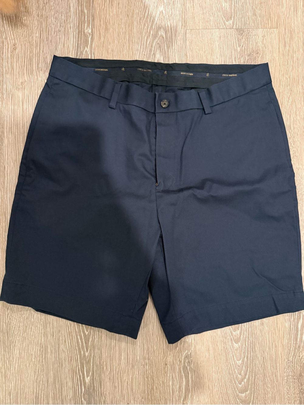 Brooks Brothers Navy Flat Front Performance Shorts